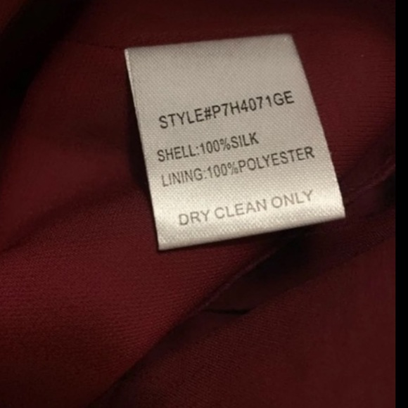 NWT ♥️ $230 SILK Parker Renzo Top Burgendy XS - Picture 3 of 3